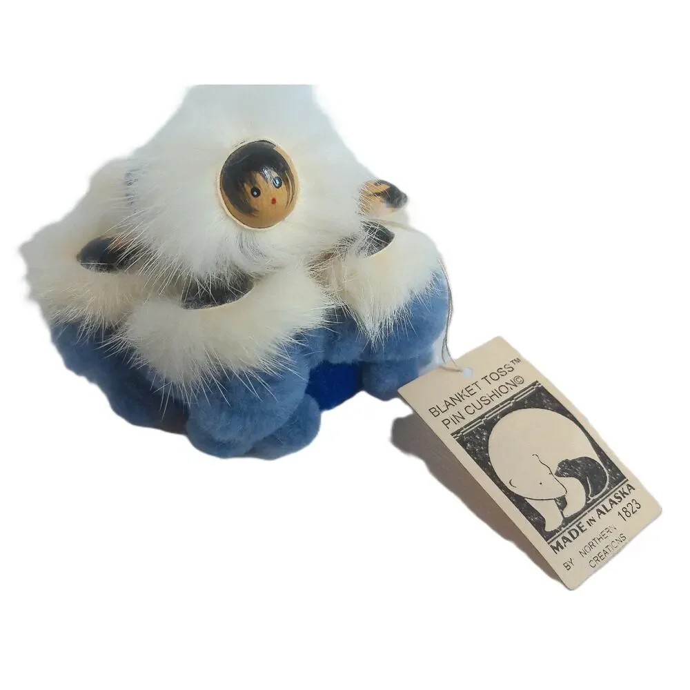 Vintage Alaskan Blanket Toss Fur Pin Cushion by Northern Creations New